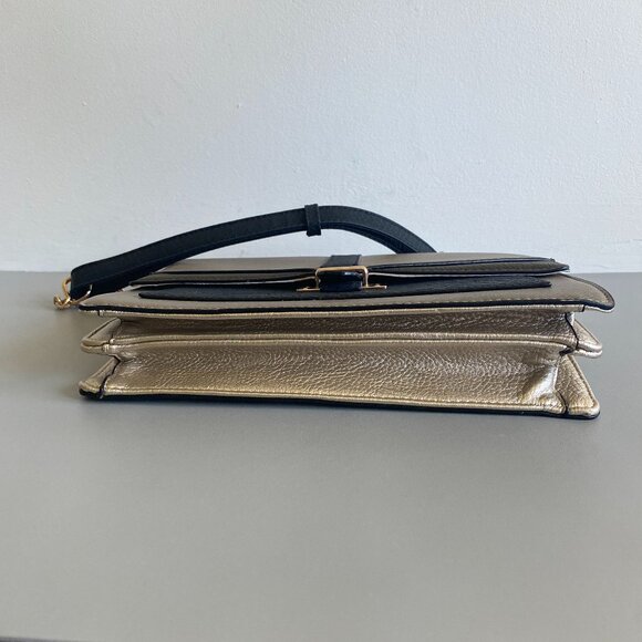 Call It Spring Sage Green Black Structured Shoulder Bag - Picture 6 of 14